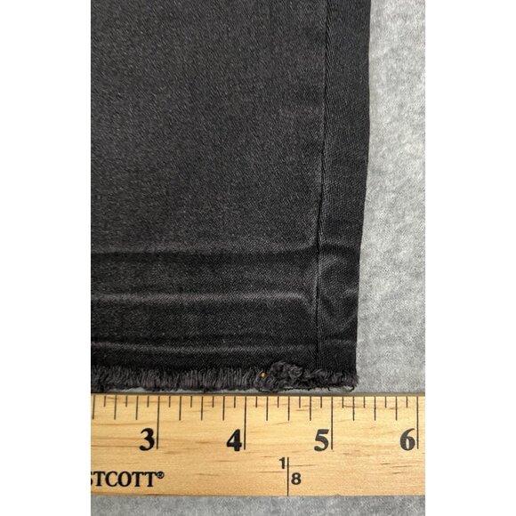 Adam Levine Black Jeans Women’s Size 17 Skinny Distressed Raw Hem - Picture 12 of 16